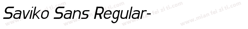 Saviko Sans Regular字体转换